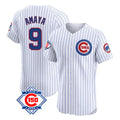 harde C.Cubs #9 Miguel Amaya Player White 150th Anniversary Limited Elite Home Game Stitched Jerseys