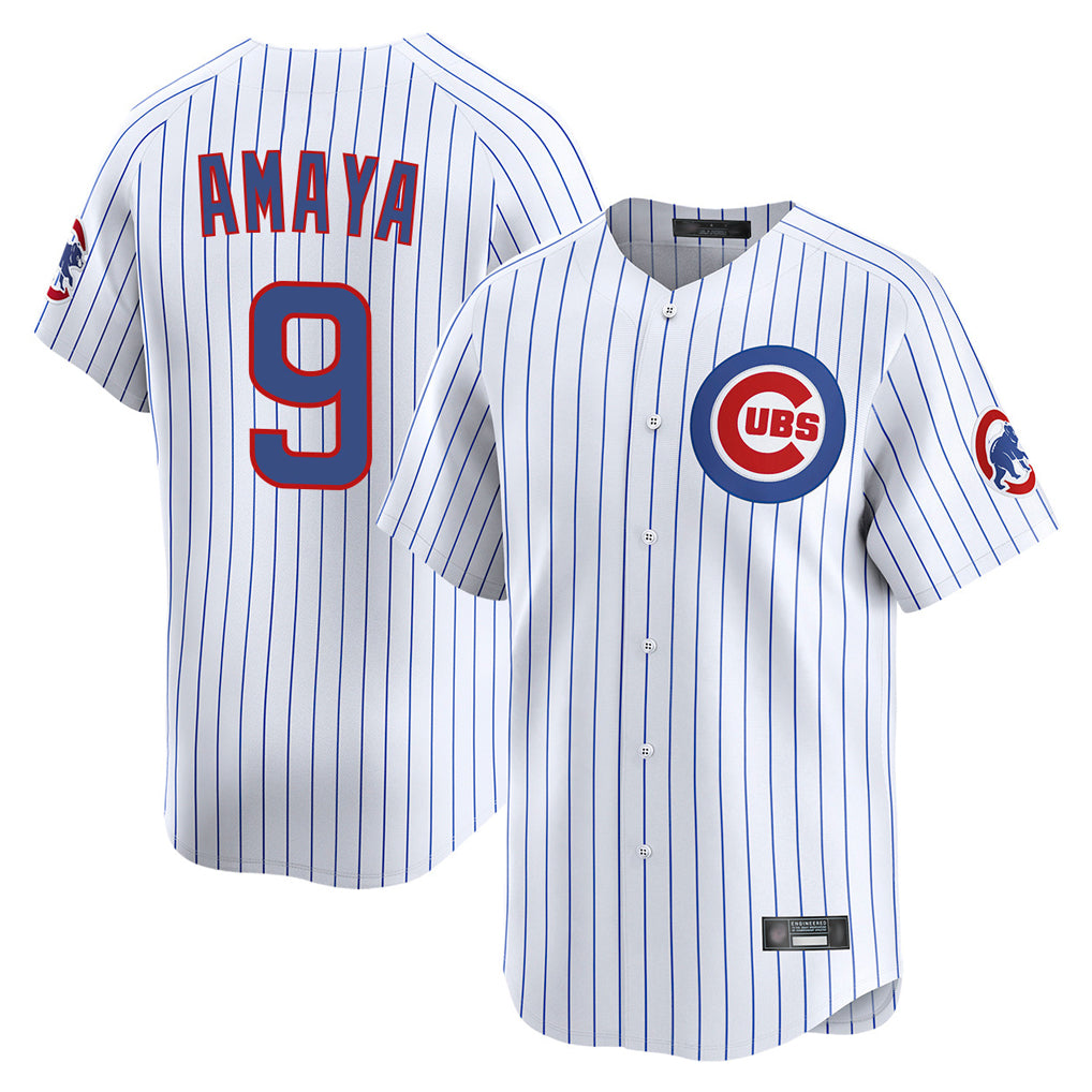 harde C.Cubs #9 Miguel Amaya Player White Limited Home Game Stitched Jerseys
