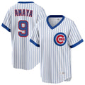 harde C.Cubs #9 Miguel Amaya Player White T-shirt Cooperstown Collection Limited Stitched Jerseys