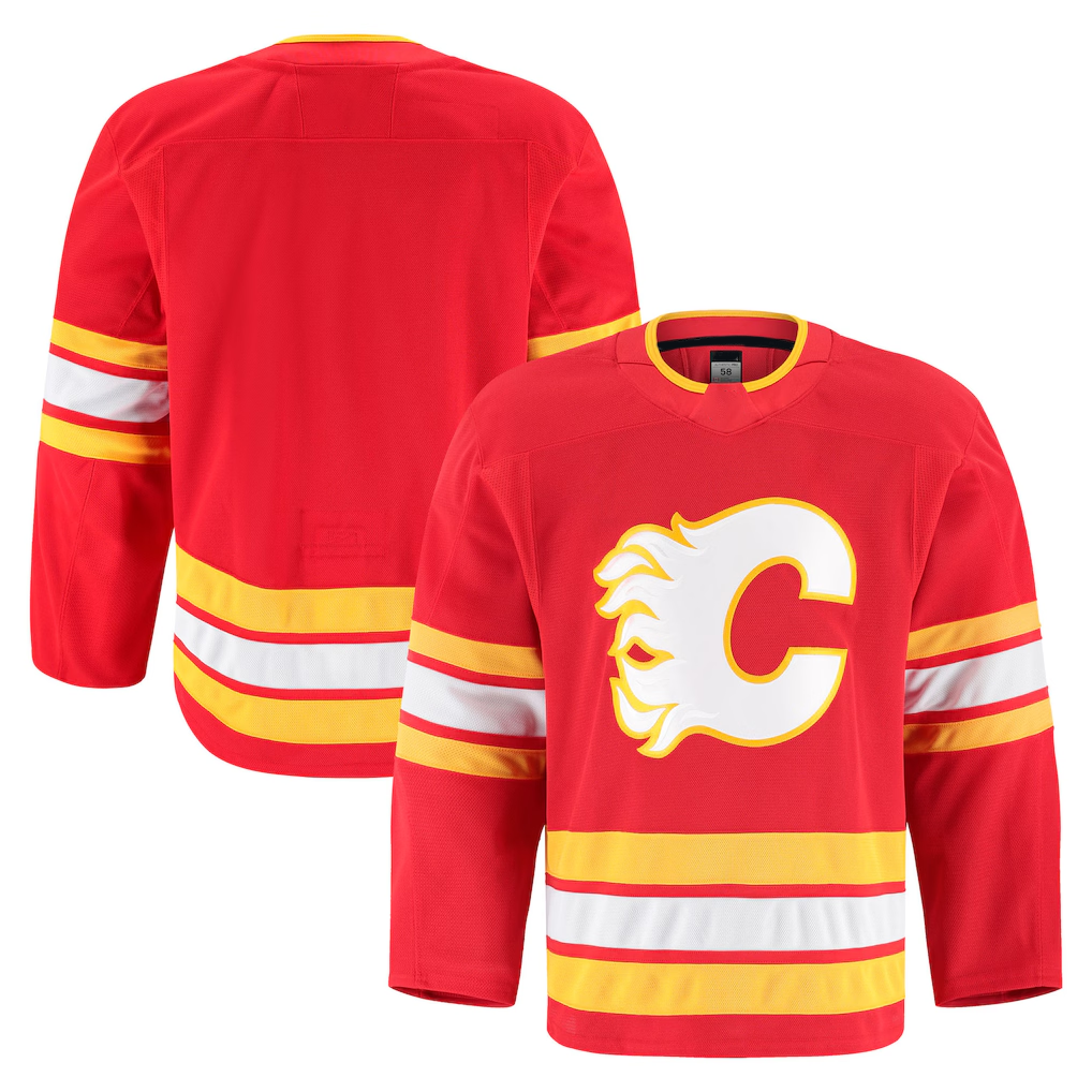 harde C.Flames Red Home Authentic Pro Jerseys