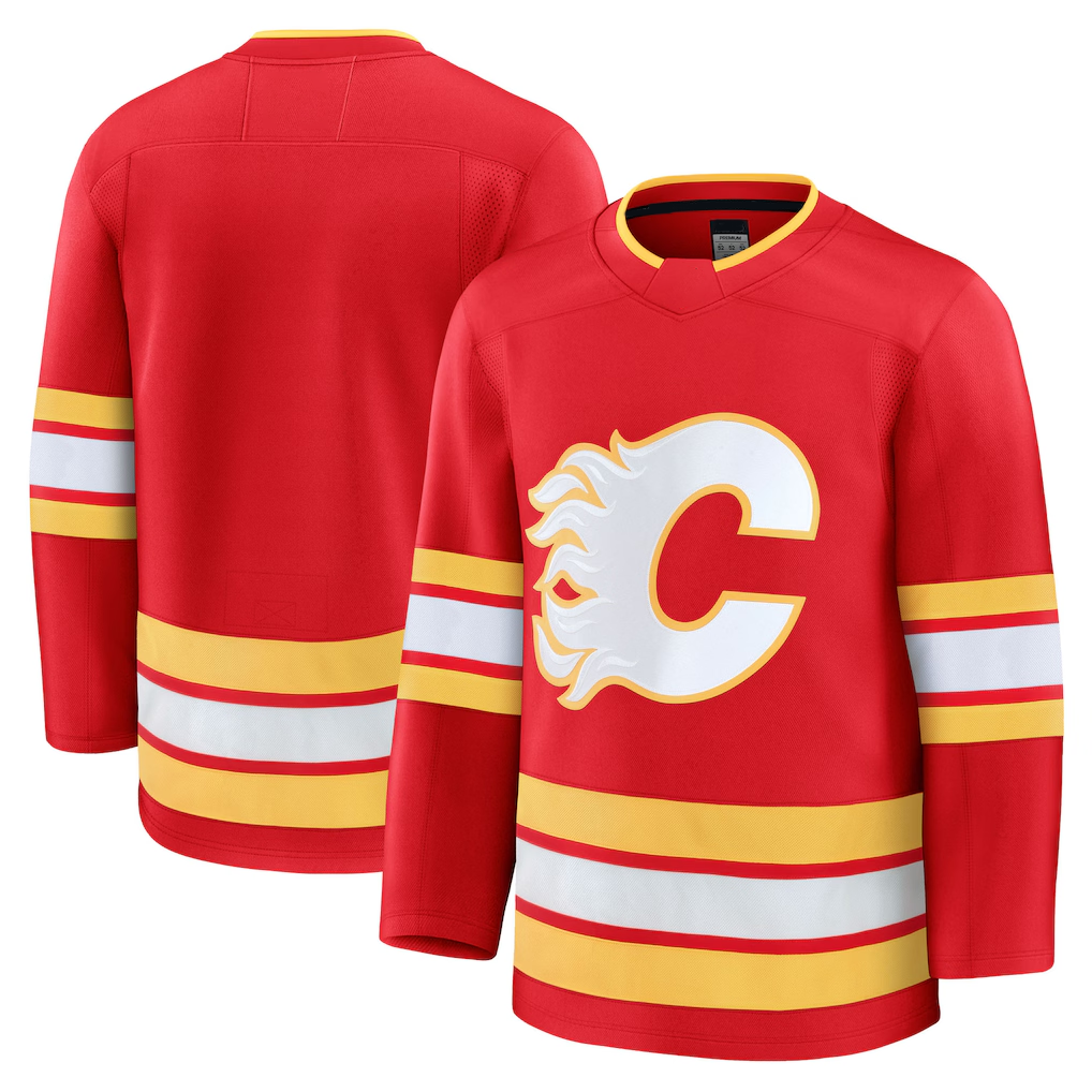 harde C.Flames Red Home Premium Jerseys