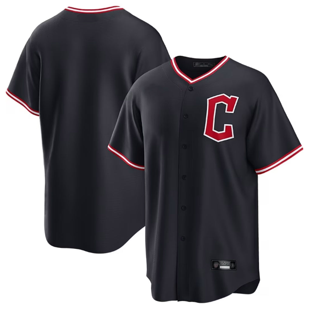 harde C.Guardians Navy Home Game Blank Player Stitched Jerseys