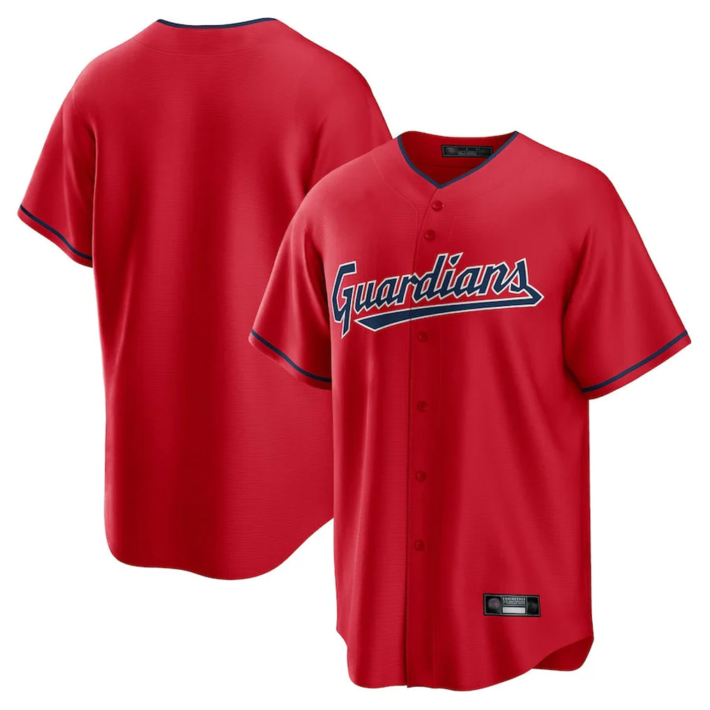 harde C.Guardians Red Home Game Blank Player Stitched Jerseys