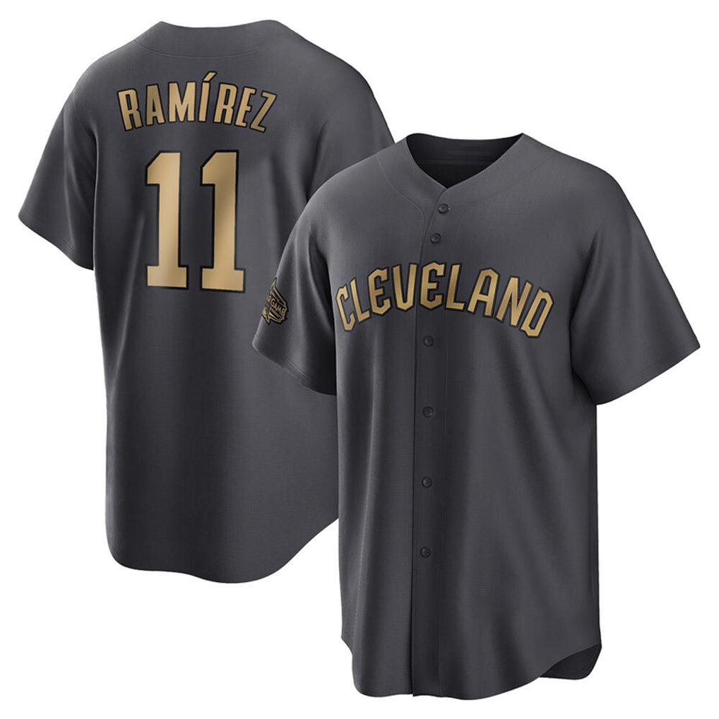harde C.Guardians #11 Jose Ramirez Player Charcoal All-Star Limited Home Stitched Jerseys