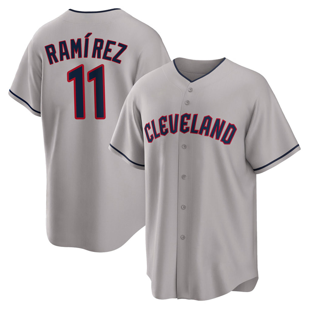 harde C.Guardians #11 Jose Ramirez Player Gray Game Home Stitched Jerseys