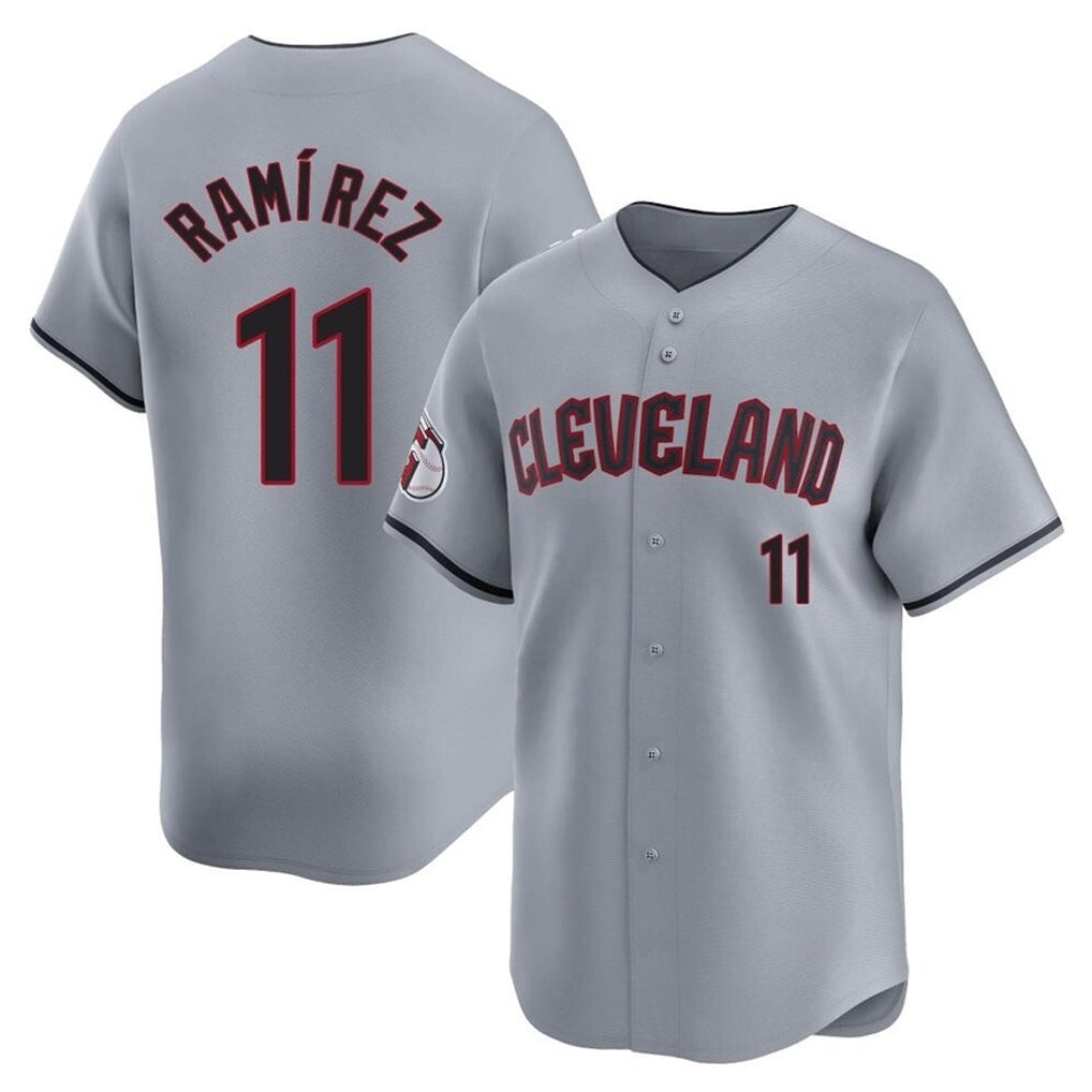 harde C.Guardians #11 Jose Ramirez Player Gray Road Limited Home Stitched Jerseys