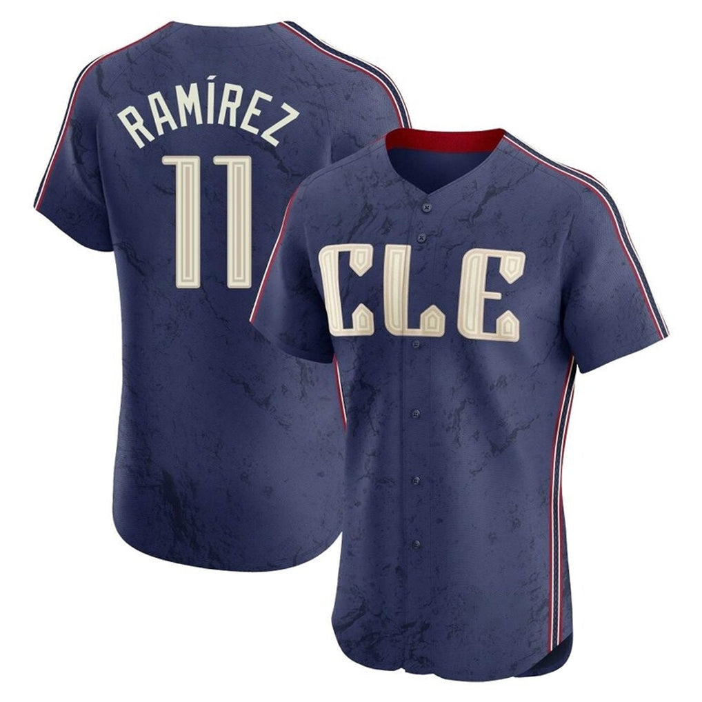 harde C.Guardians #11 Jose Ramirez Player Navy City Connect Limited Elite Home Stitched Jerseys