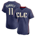 harde C.Guardians #11 Jose Ramirez Player Navy City Connect Limited Elite Home Stitched Jerseys