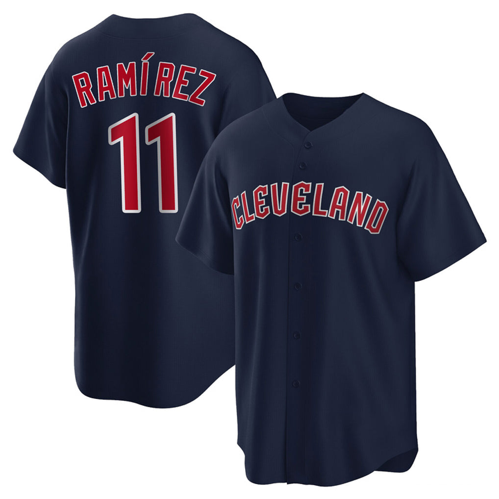 harde C.Guardians #11 Jose Ramirez Player Navy Game Home Stitched Jerseys