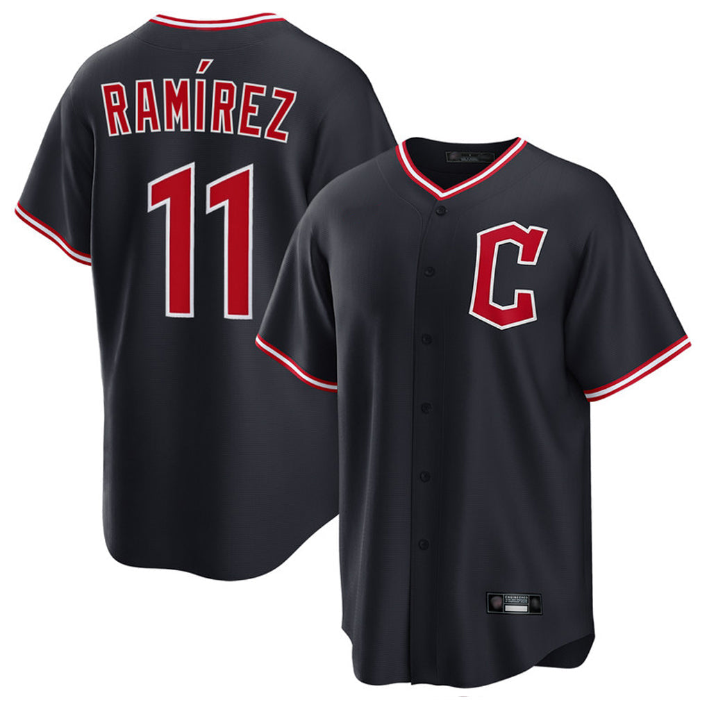 harde C.Guardians #11 Jose Ramirez Player Navy Home Game Stitched Jerseys
