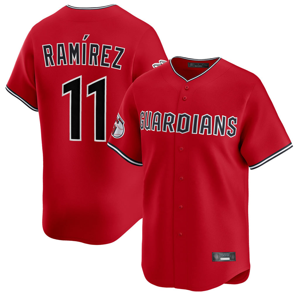 harde C.Guardians #11 Jose Ramirez Player Red Limited Home Stitched Jerseys