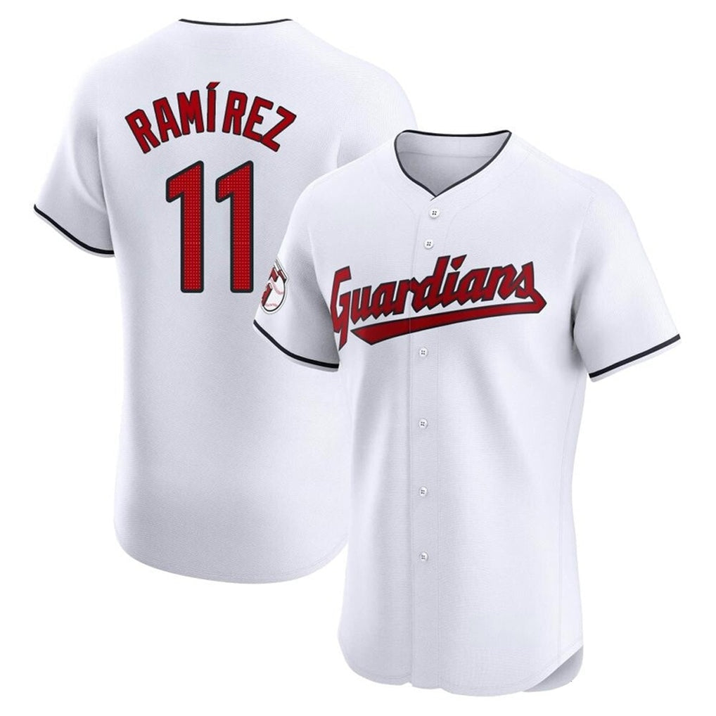 harde C.Guardians #11 Jose Ramirez Player White Limited Elite Home Stitched Jerseys