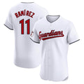harde C.Guardians #11 Jose Ramirez Player White Limited Elite Home Stitched Jerseys