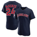 harde C.Guardians #24 Triston McKenzie Player Navy Limited Elite Home Stitched Jerseys
