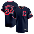 harde C.Guardians #24 Triston McKenzie Player Navy Limited Home Stitched Jerseys