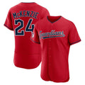 harde C.Guardians #24 Triston McKenzie Player Red Limited Elite Home Stitched Jerseys