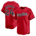 harde C.Guardians #24 Triston McKenzie Player Red Limited Home Stitched Jerseys