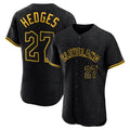 harde C.Guardians #27 Austin Hedges Player Black Snake Skin City Limited Elite Home Stitched Jerseys