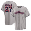 harde C.Guardians #27 Austin Hedges Player Gray Game Home Stitched Jerseys