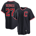harde C.Guardians #27 Austin Hedges Player Navy Game Home Stitched Jerseys