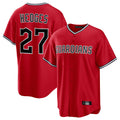 harde C.Guardians #27 Austin Hedges Player Red Home Game Stitched Jerseys