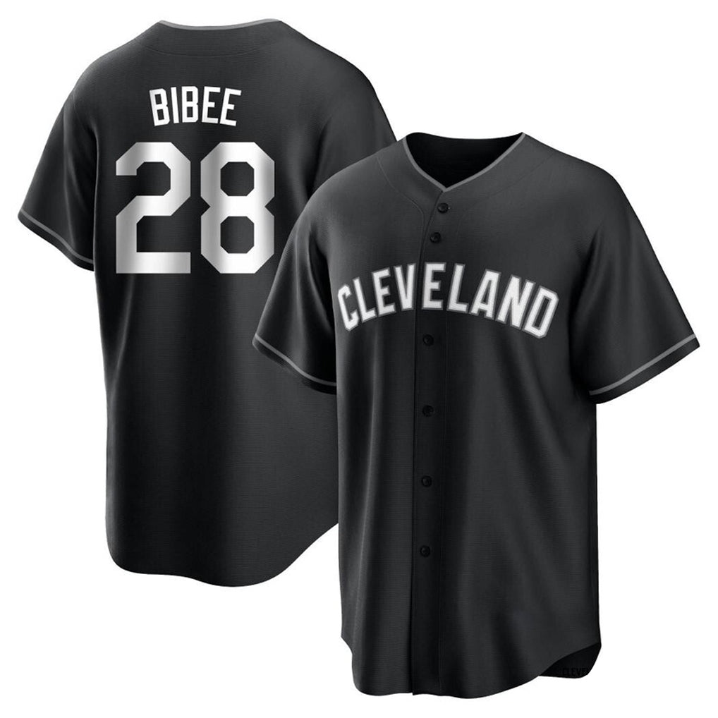 harde C.Guardians #28 Tanner Bibee Player Black Home Game Stitched Jerseys