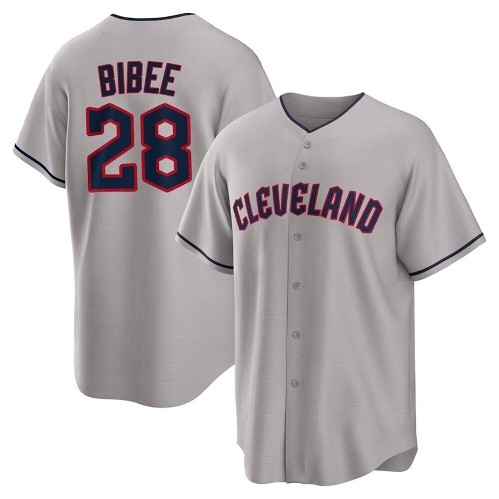 harde C.Guardians #28 Tanner Bibee Player Gray Game Home Stitched Jerseys