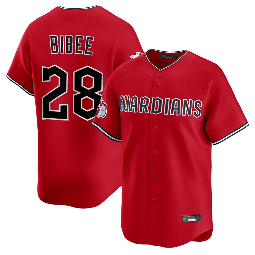 harde C.Guardians #28 Tanner Bibee Player Red Limited Home Stitched Jerseys