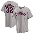 harde C.Guardians #32 Gavin Williams Player Gray Game Home Stitched Jerseys