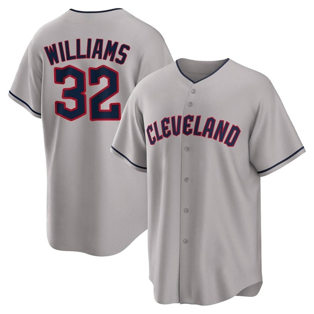 harde C.Guardians #32 Gavin Williams Player Gray Game Home Stitched Jerseys