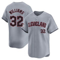 harde C.Guardians #32 Gavin Williams Player Gray Road Limited Home Game Stitched Jerseys