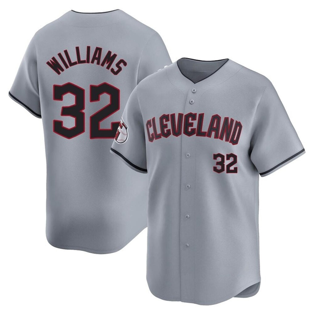harde C.Guardians #32 Gavin Williams Player Gray Road Limited Home Game Stitched Jerseys