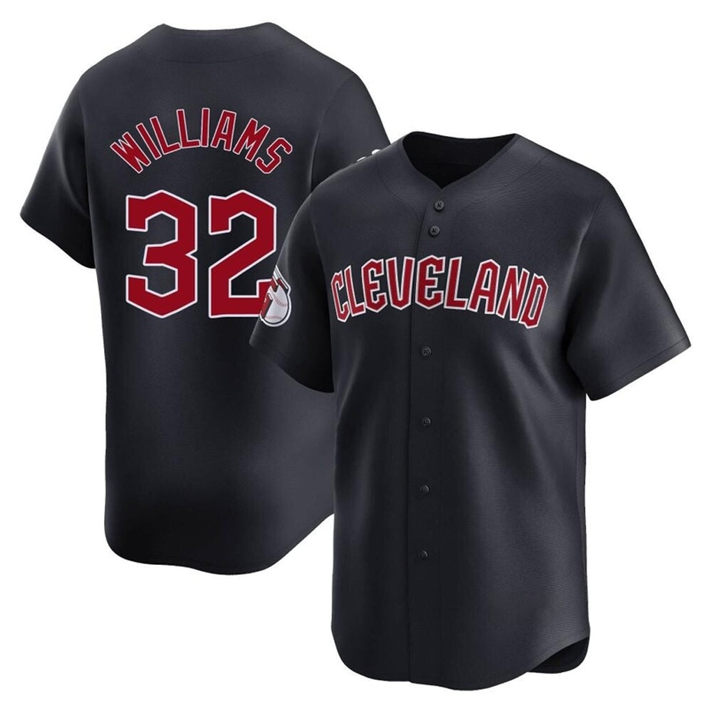 harde C.Guardians #32 Gavin Williams Player Navy Limited Home Game Stitched Jerseys