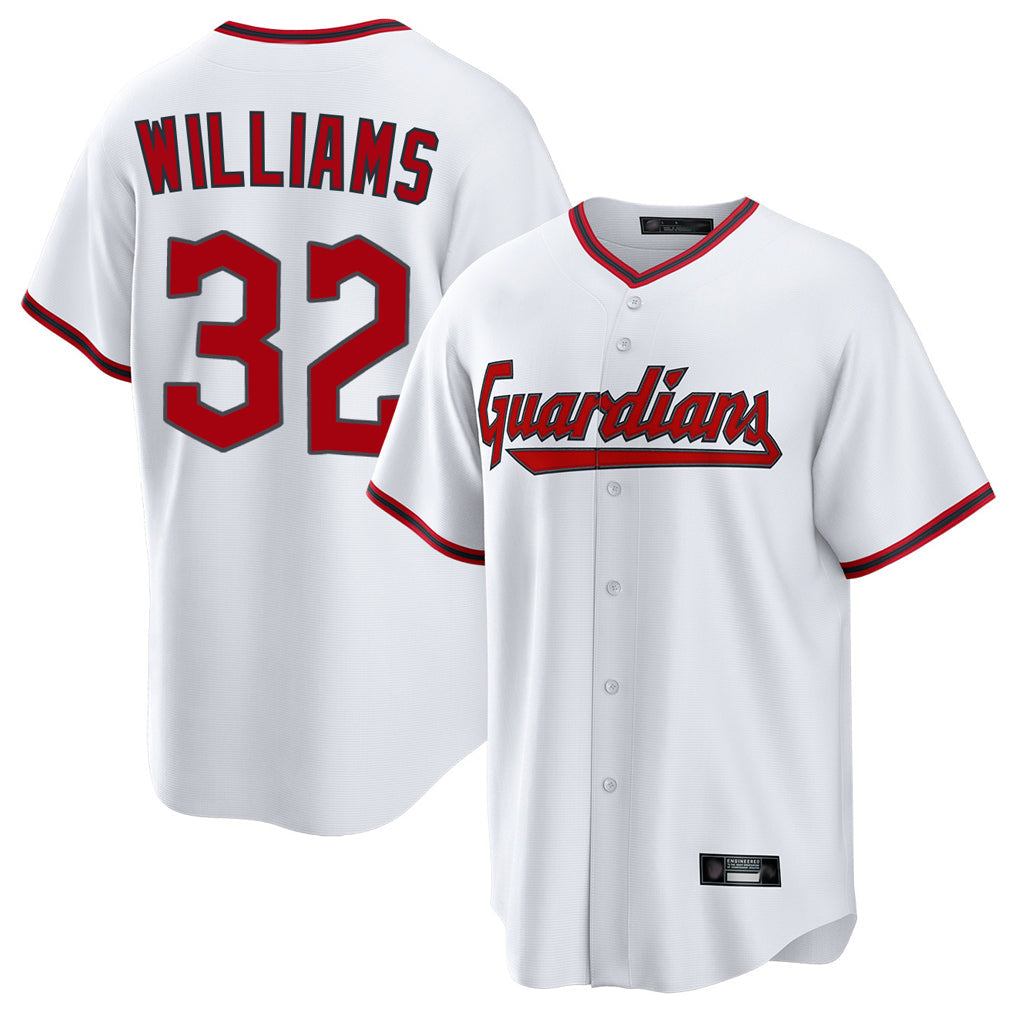 harde C.Guardians #32 Gavin Williams Player White Game Home Stitched Jerseys