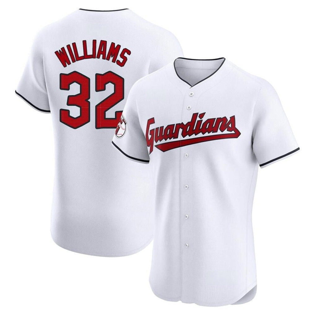 harde C.Guardians #32 Gavin Williams Player White Limited Elite Home Stitched Jerseys