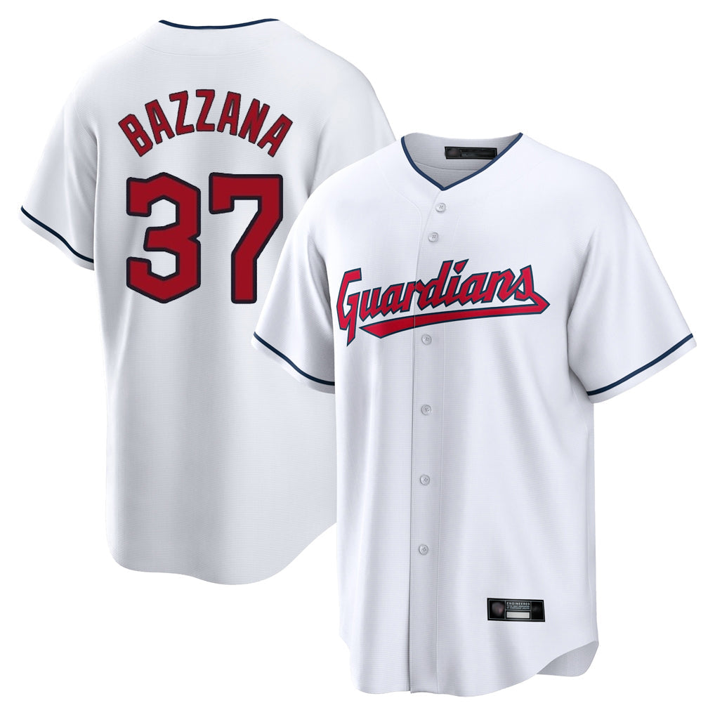 harde C.Guardians #37 Travis Bazzana Player White Home Game Stitched Jerseys