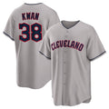 harde C.Guardians #38 Steven Kwan Player Gray Game Home Stitched Jerseys
