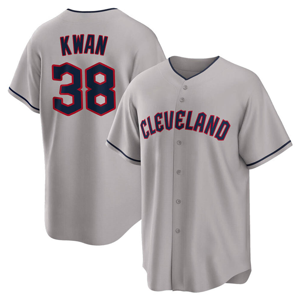 harde C.Guardians #38 Steven Kwan Player Gray Game Home Stitched Jerseys