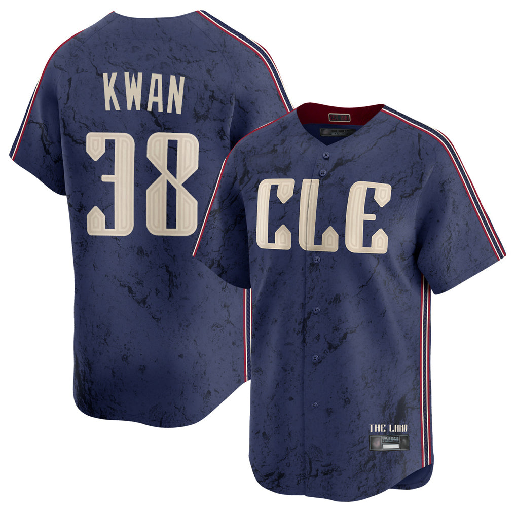 harde C.Guardians #38 Steven Kwan Player Navy City Connect Limited Home Stitched Jerseys