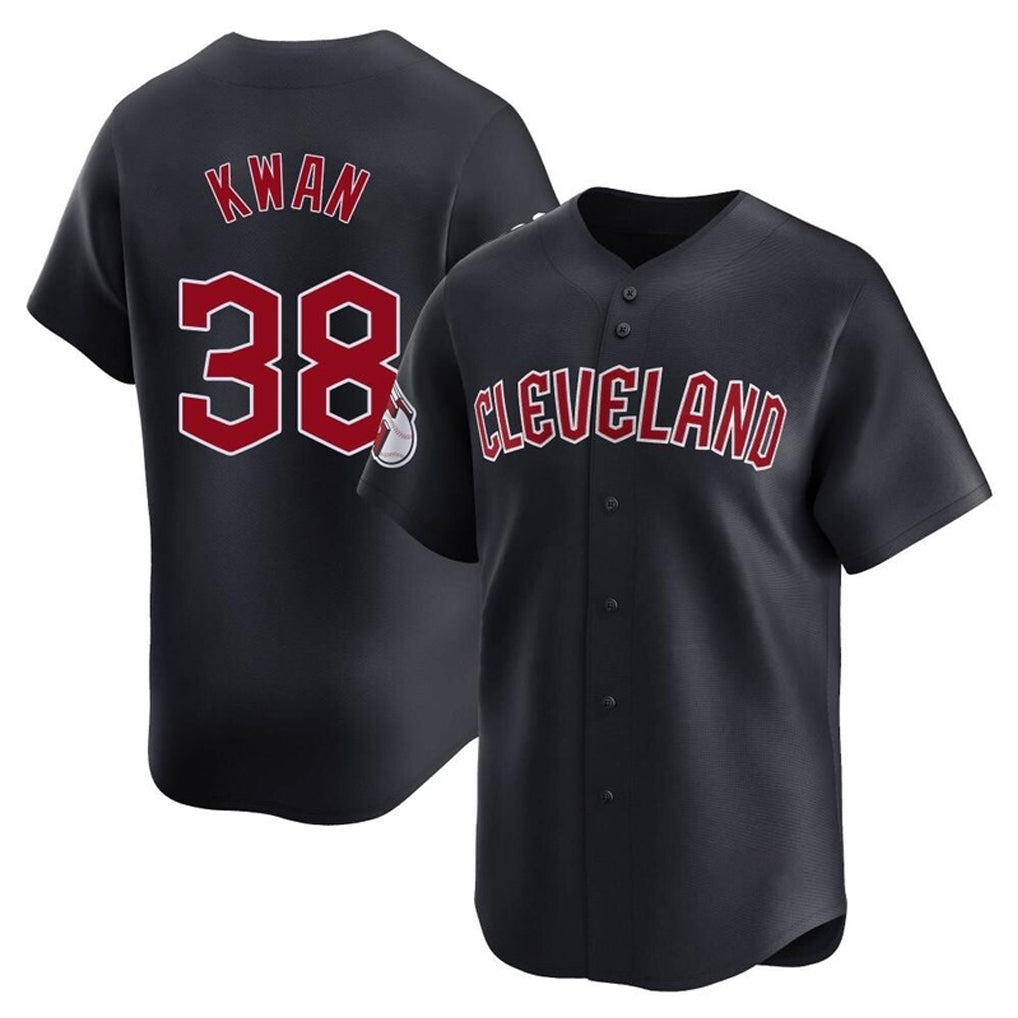 harde C.Guardians #38 Steven Kwan Player Navy Limited Home Game Stitched Jerseys