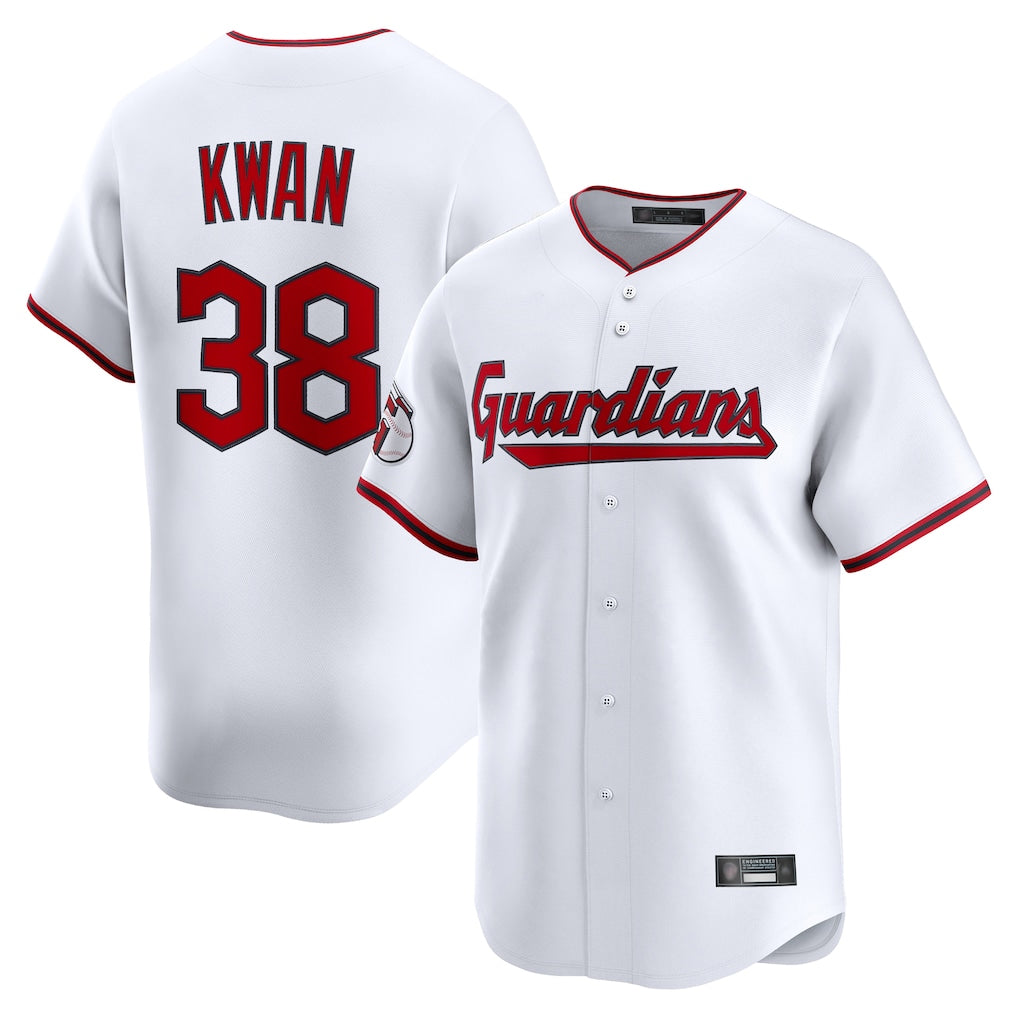 harde C.Guardians #38 Steven Kwan Player White Limited Home Game Stitched Jerseys