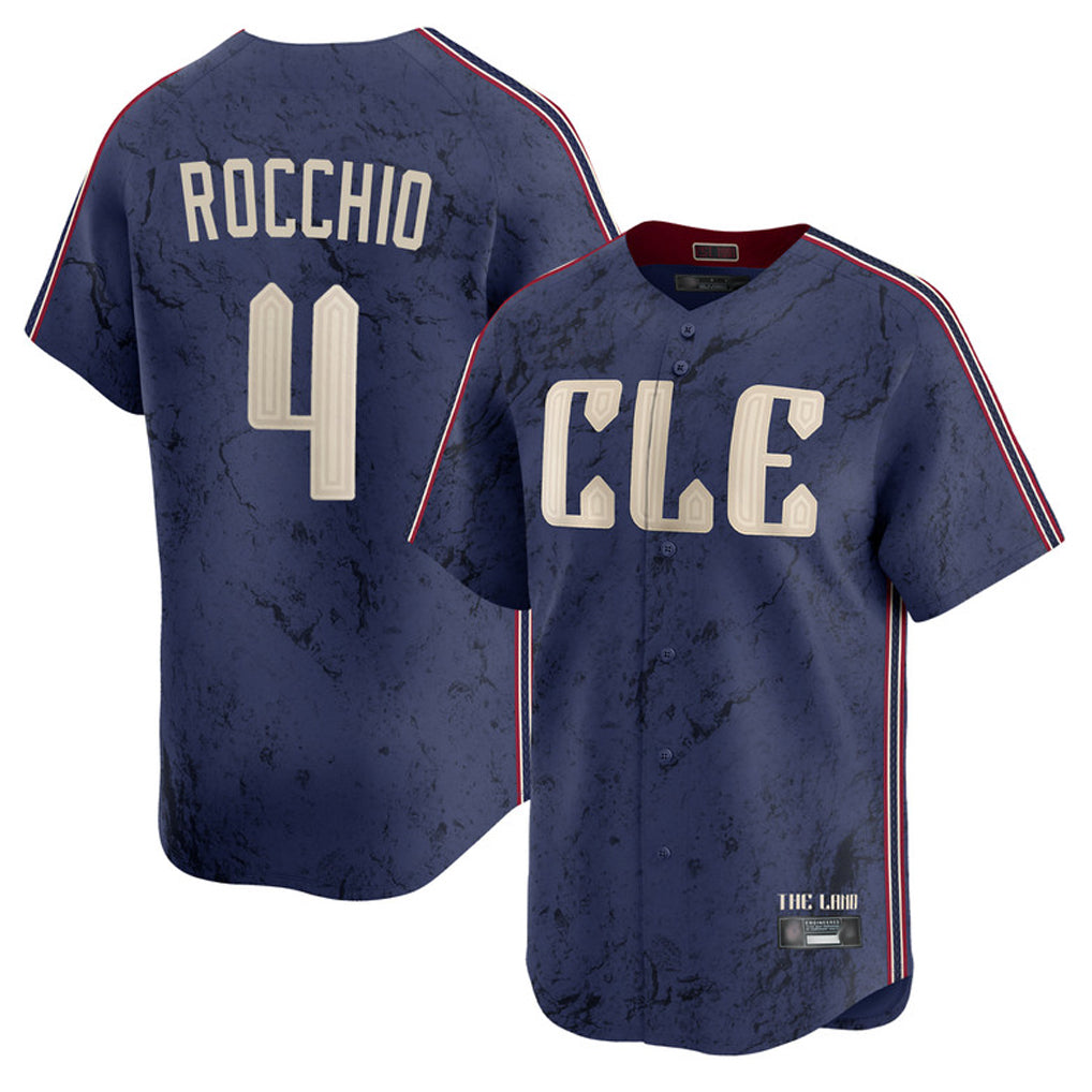 harde C.Guardians #4 Brayan Rocchio Player Navy City Connect Limited Home Stitched Jerseys