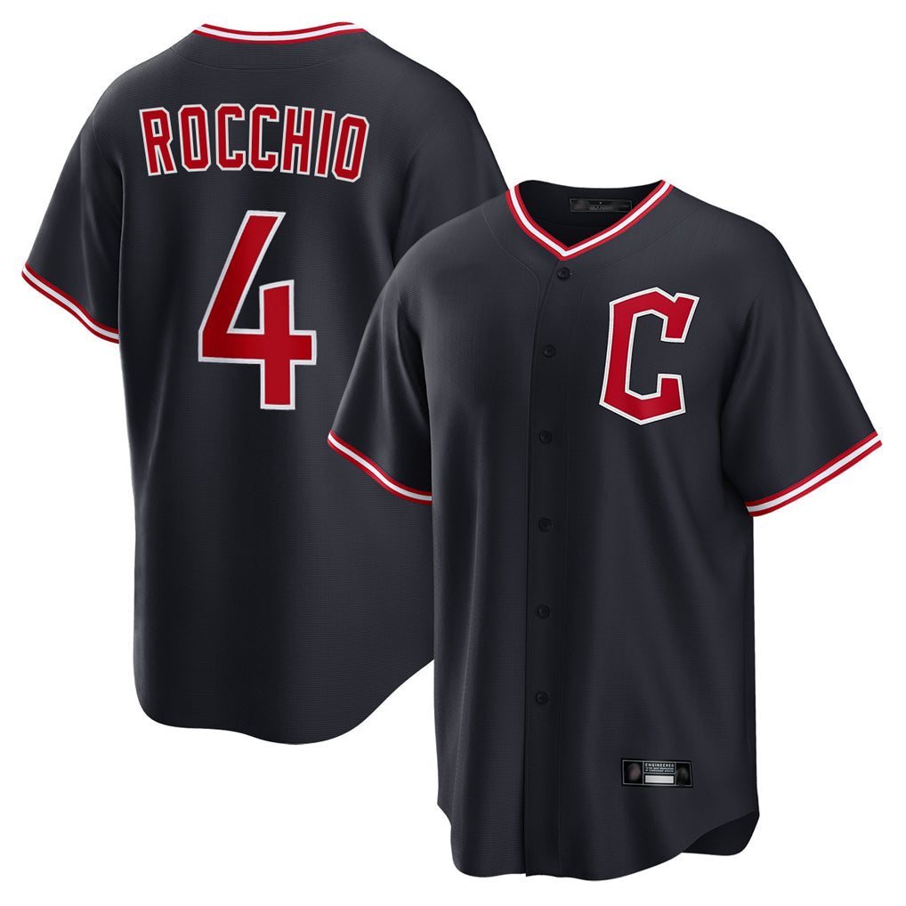 harde C.Guardians #4 Brayan Rocchio Player Navy Home Game Stitched Jerseys