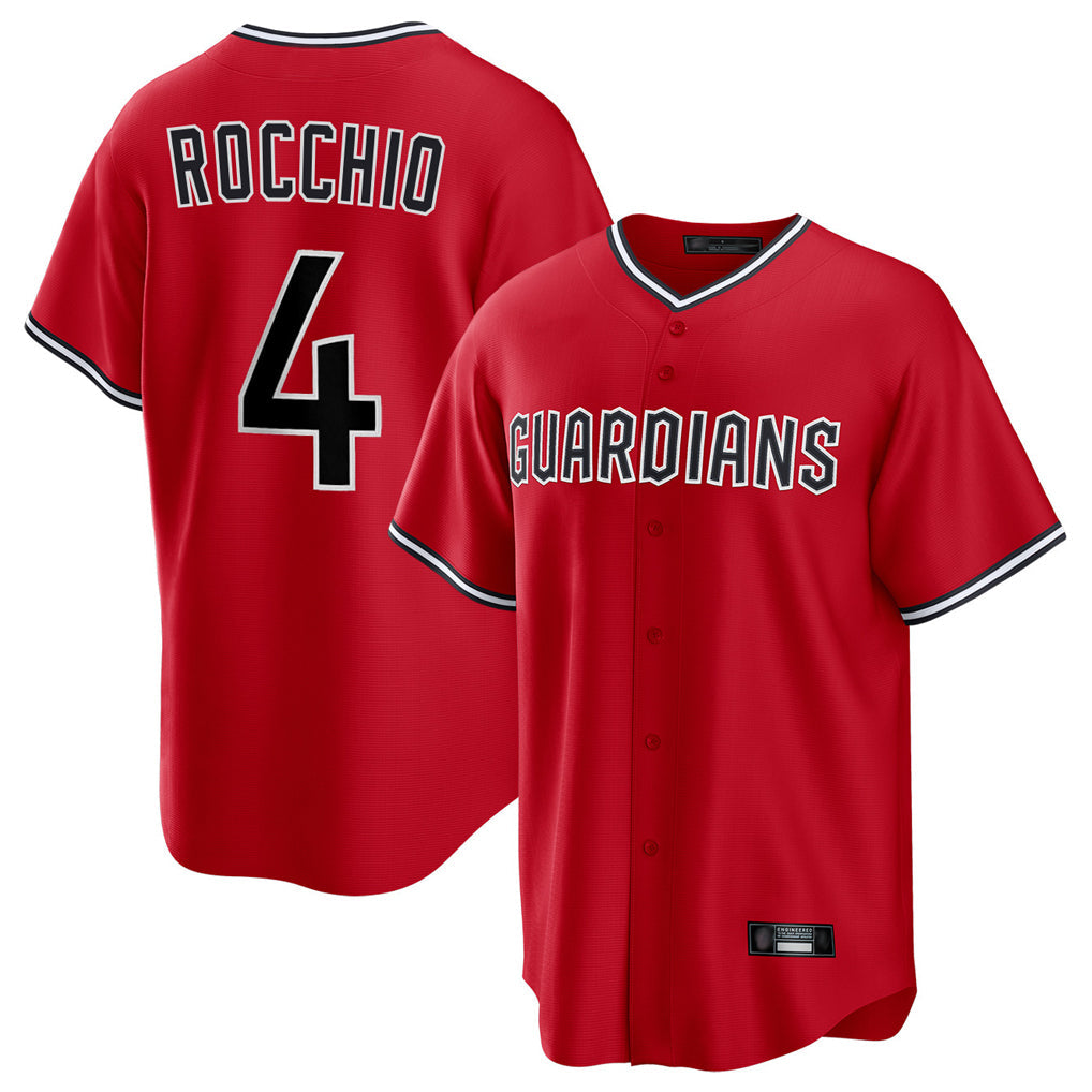 harde C.Guardians #4 Brayan Rocchio Player Red Home Game Stitched Jerseys