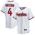 harde C.Guardians #4 Brayan Rocchio Player White Game Home Stitched Jerseys