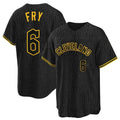 harde C.Guardians #6 David Fry Player Black Snake Skin City Home Game Stitched Jerseys