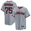 harde C.Guardians #75 Connor Brogdon Player Gray Home Game Stitched Jerseys