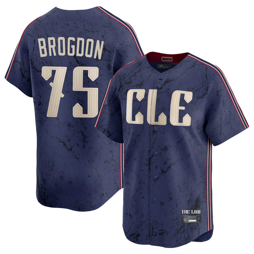 harde C.Guardians #75 Connor Brogdon Player Navy City Connect Limited Home Stitched Jerseys