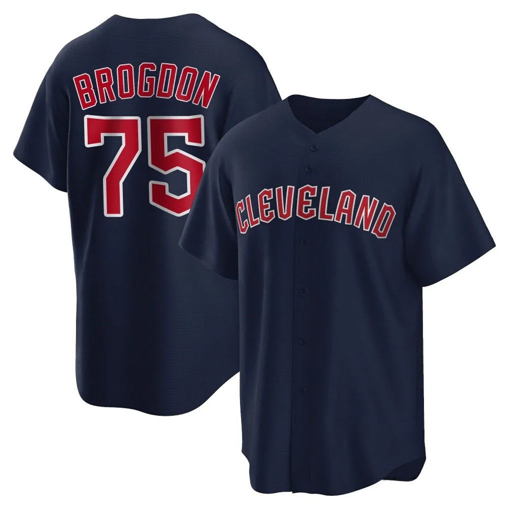 harde C.Guardians #75 Connor Brogdon Player Navy Game Home Stitched Jerseys