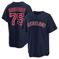 harde C.Guardians #75 Connor Brogdon Player Navy Game Home Stitched Jerseys